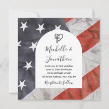 Patriotic USA Flag Christliche Cross Bible Wedding