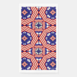 Patriotic USA Flag Design Serviette