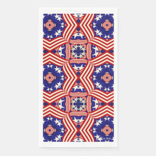 Patriotic USA Flag Design Serviette