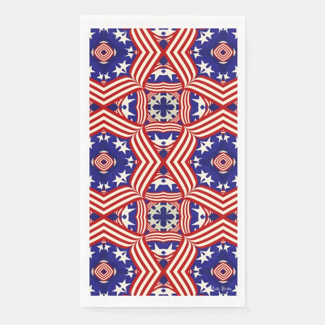 Patriotic USA Flag Design Serviette (Vorderseite)