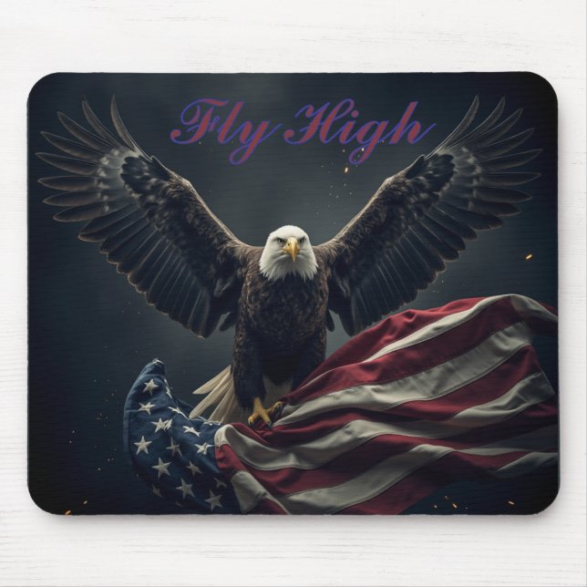 Patriotic USA Flag Eagle Mousepad (Vorne)