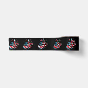 Patriotic USA Flag Fighter Jets Boys 4. Juli Satinband