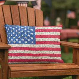 Patriotic USA Flag Glam Glitzer American Dream Kissen Für Draußen