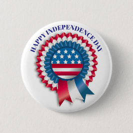 Patriotic USA Flag Rosette Award Custom Button