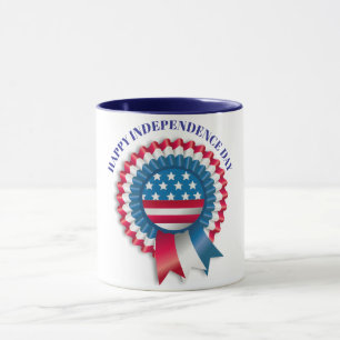 Patriotic USA Flag Rosette Award Custom Tasse