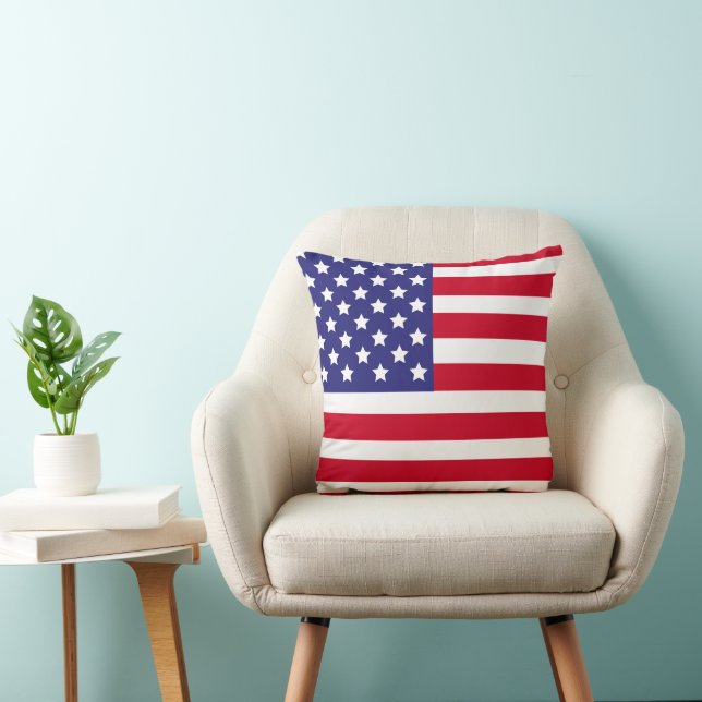Patriotic USA Flag Stars & Stripes American Kissen (Stuhl )