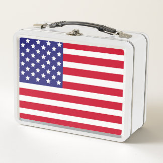 Patriotic USA Flag Stars & Stripes American Metall Brotdose