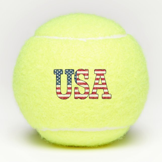 Patriotic USA Flag US Flagge Fun Tennisbälle (Vorderseite)