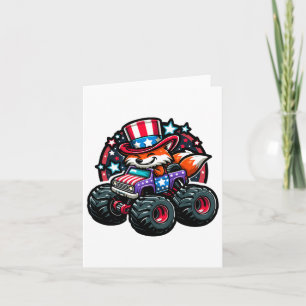 Patriotic Usa Fox 4. Juli Monster Truck Amerikaner Karte