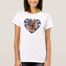 Patriotic USA German Shepherd T-Shirt