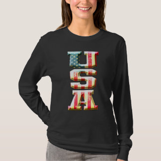 Patriotic USA Gold American Flag 4. Juli Sommer T-Shirt