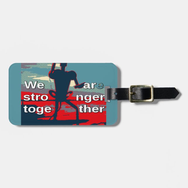Patriotic USA Hope Graphic Art Print Design Gepäckanhänger (Vorderseite horizontal)