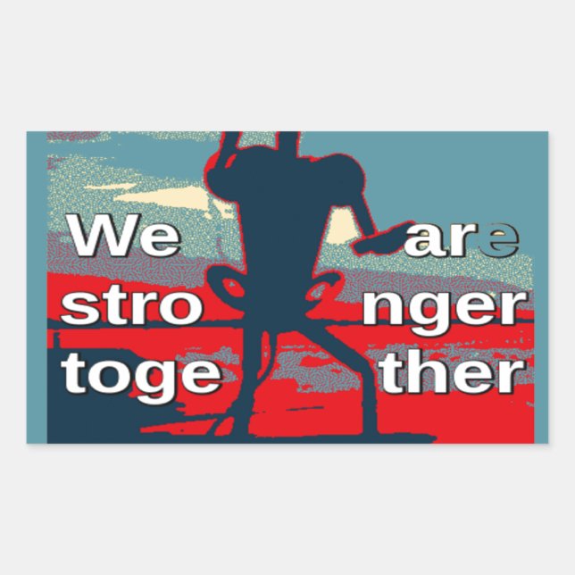 Patriotic USA Hope Graphic Art Print Design Rechteckiger Aufkleber (Vorderseite)