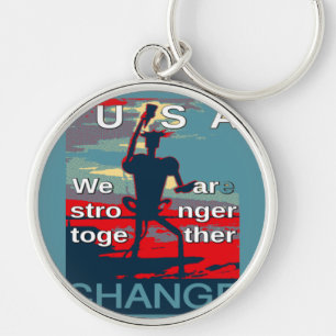 Patriotic USA Hope Graphic Art Print Design Schlüsselanhänger