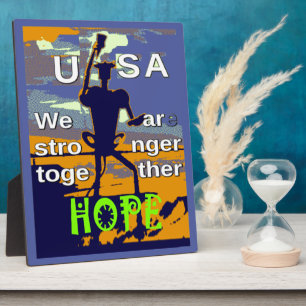Patriotic USA Hope Graphic Fotoplatte