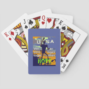 Patriotic USA Hope Graphic Spielkarten