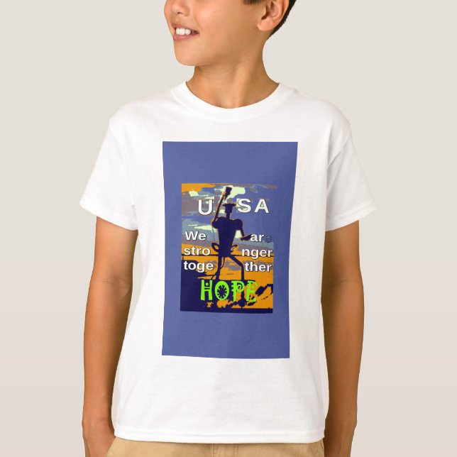 Patriotic USA Hope Graphic T-Shirt (Vorderseite)