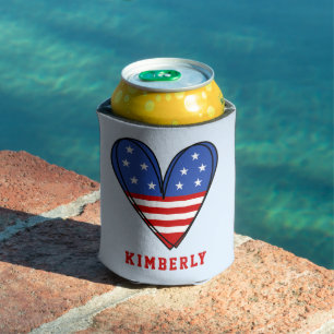 Patriotic USA Liebe Herz Dosenkühler