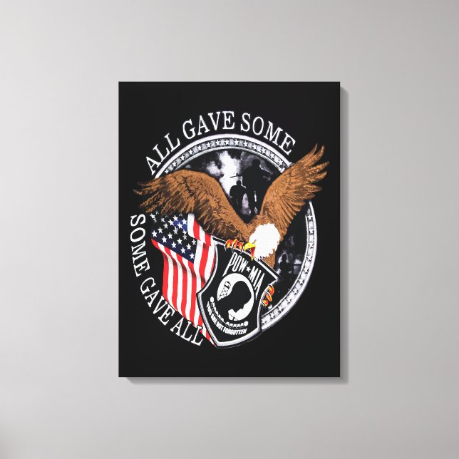 Patriotic USA Militär Wars Eagle Tribut Leinwanddruck (Vorderseite)