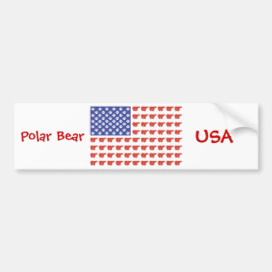 Patriotic USA Polar Bears Autoaufkleber