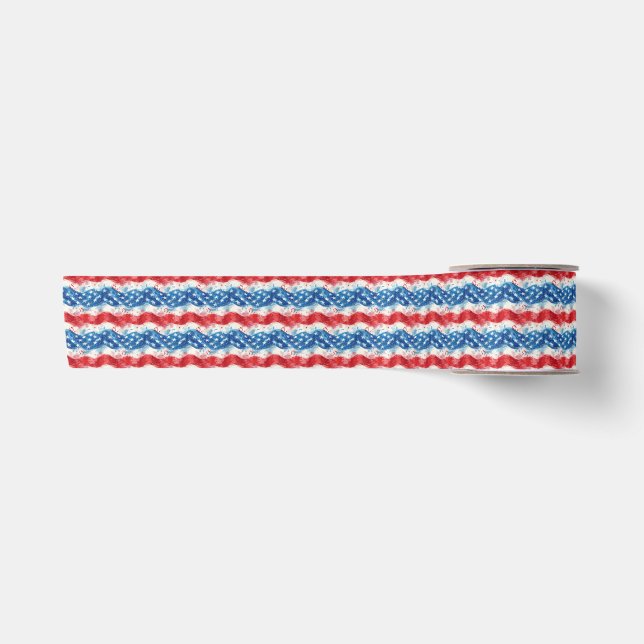 Patriotic USA Satin Ribbon for Crafts Satinband (Vorderseite)