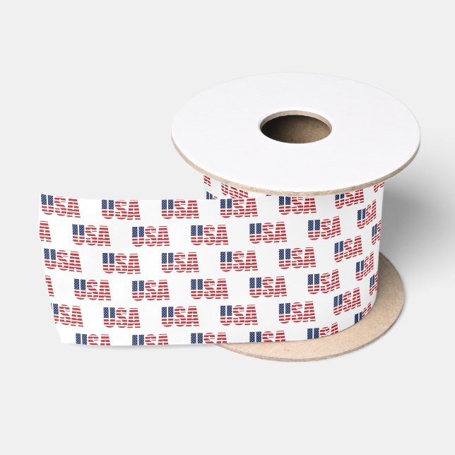 Patriotic USA Satin Ribbon Satinband (Spule)