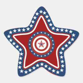 Patriotic USA Star Stern-Aufkleber