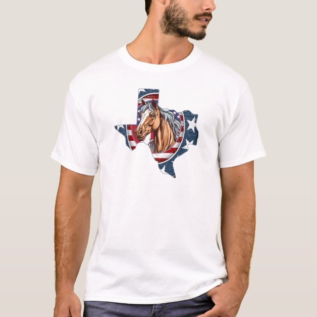 Patriotic USA Texas T-Shirt (Vorderseite)
