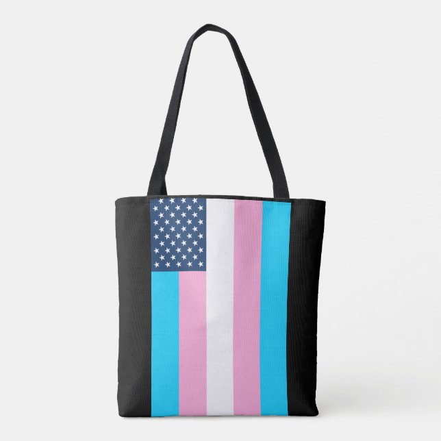 Patriotic USA Trans Pride Flag Tasche (Rückseite)