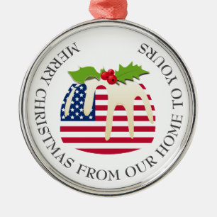 Patriotic USA Weihnachten Ornament Aus Metall