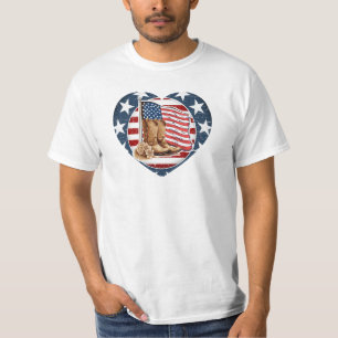Patriotic USA Western Horse T-Shirt