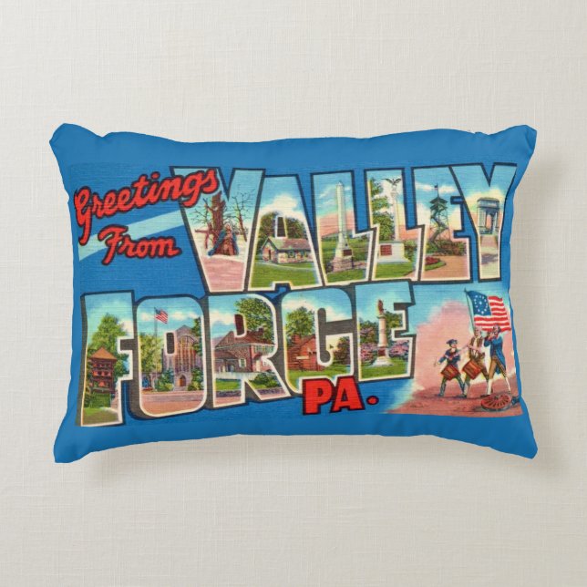 Patriotic Valley Forge PA Throw Kissen (Vorderseite)