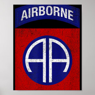 Patriotic Veteran Military erschüttert 82. Airborn Poster