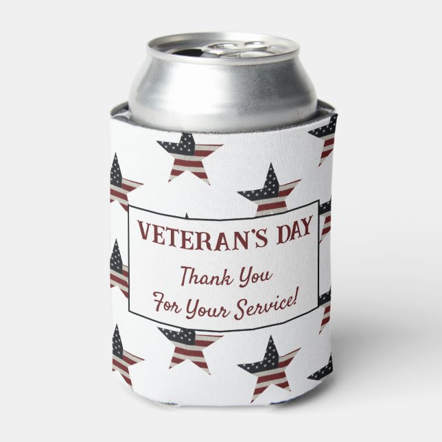Patriotic Veteran's Day American Flag Star Dosenkühler (Kanne Vorderseite)