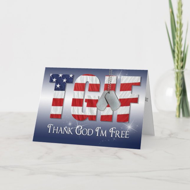 Patriotic Veterans Tagesdesign Karte (Vorderseite)