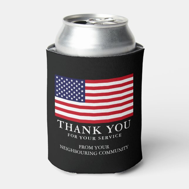 Patriotic Vielen Dank Dosenkühler (Kanne Vorderseite)