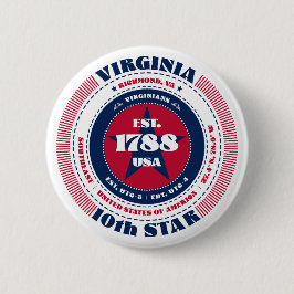 Patriotic Virginia Circle mit Staat Details Button