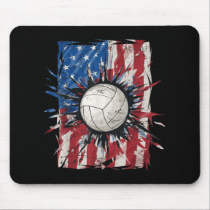 Patriotic Volleyball th July Men USA American F Mousepad