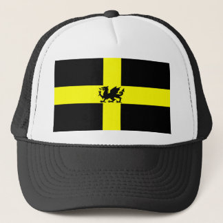 Patriotic Wales St Davids Day Dragon auf Hat Truckerkappe