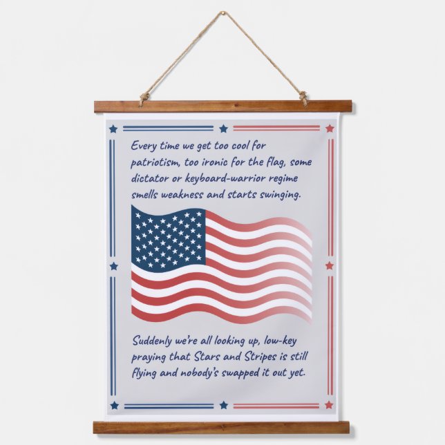 Patriotic Wall Art with a Modern Vibe! Wandteppich Mit Holzrahmen (Vorderseite)