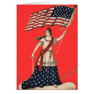 PATRIOTIC WELCOME ZUHAUSE CUSTOMIZABLE CARDS