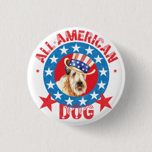 Patriotic Wheaten Button (Vorderseite)