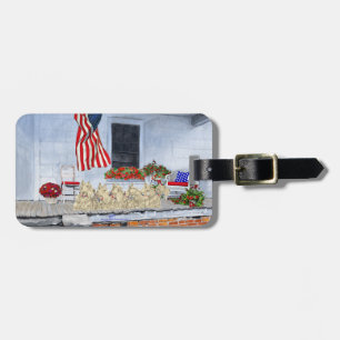 Patriotic Wheaten Scottish Terriers Gepäckanhänger