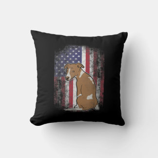 Patriotic Whippet American Flag Dog Lover Geschenk Kissen