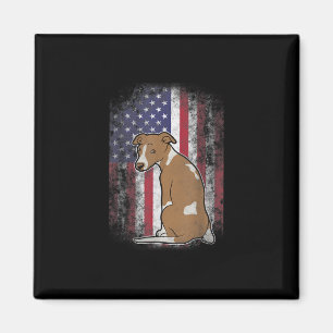 Patriotic Whippet American Flag Dog Lover Geschenk Magnet