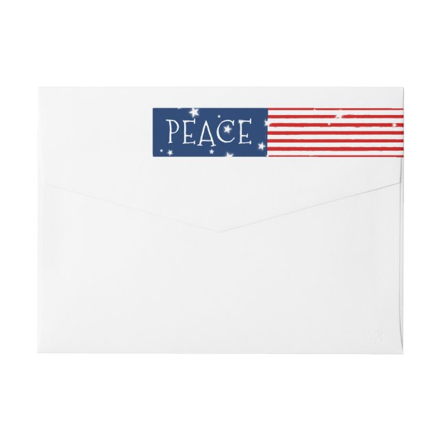 Patriotic Wraparound Holiday Address Labels (Rückseite)