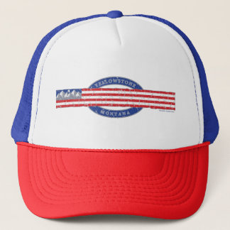 Patriotic Yellowstone Montana Truckerkappe