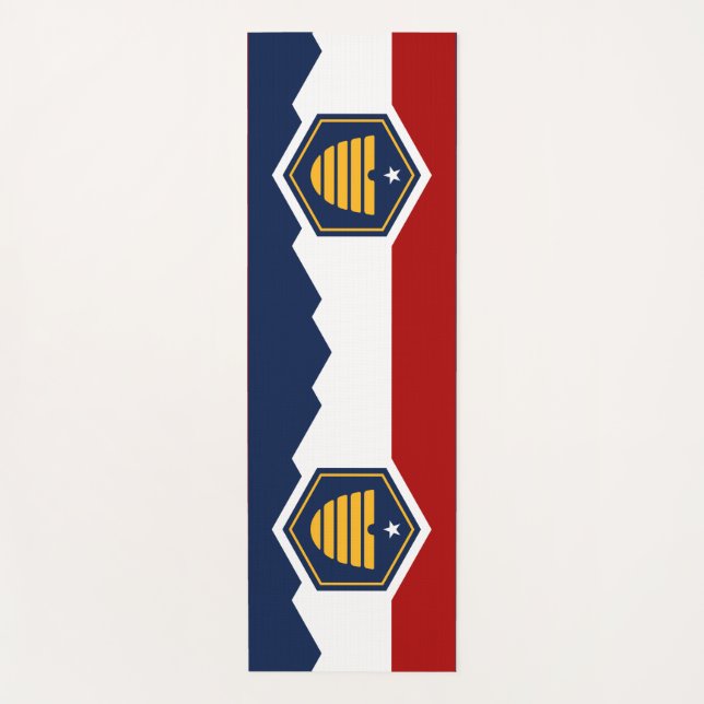 Patriotic Yoga Mats with new flag of Utah, USA Yogamatte (Vorderseite)