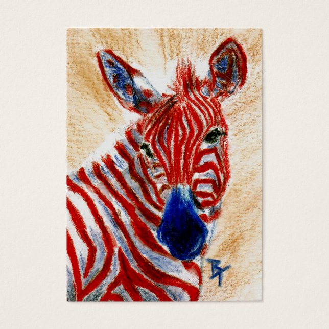 Patriotic Zebra ArtCard (Vorderseite)