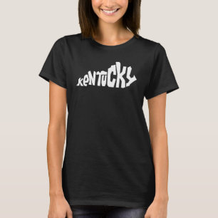 Patriotic Zuhause Staat Map von Kentucky Text Shap T-Shirt